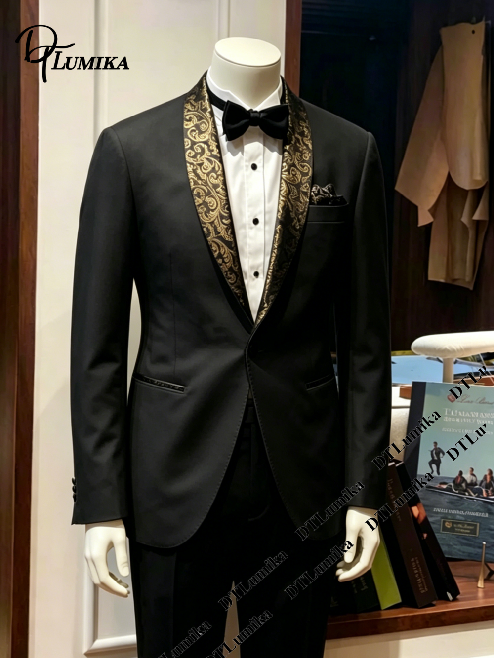 Men'S Formal Evening Wear - DTLumika Mens Suit Attire Jacket Pants
