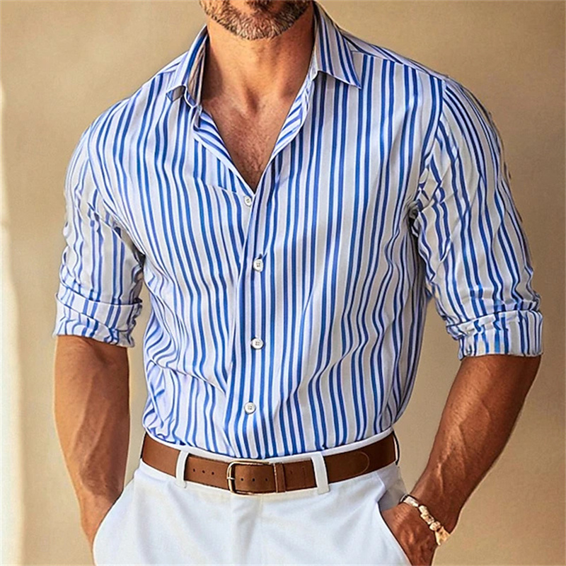 Large Men Formal Wear - 10 colors men's formal lapel button-down