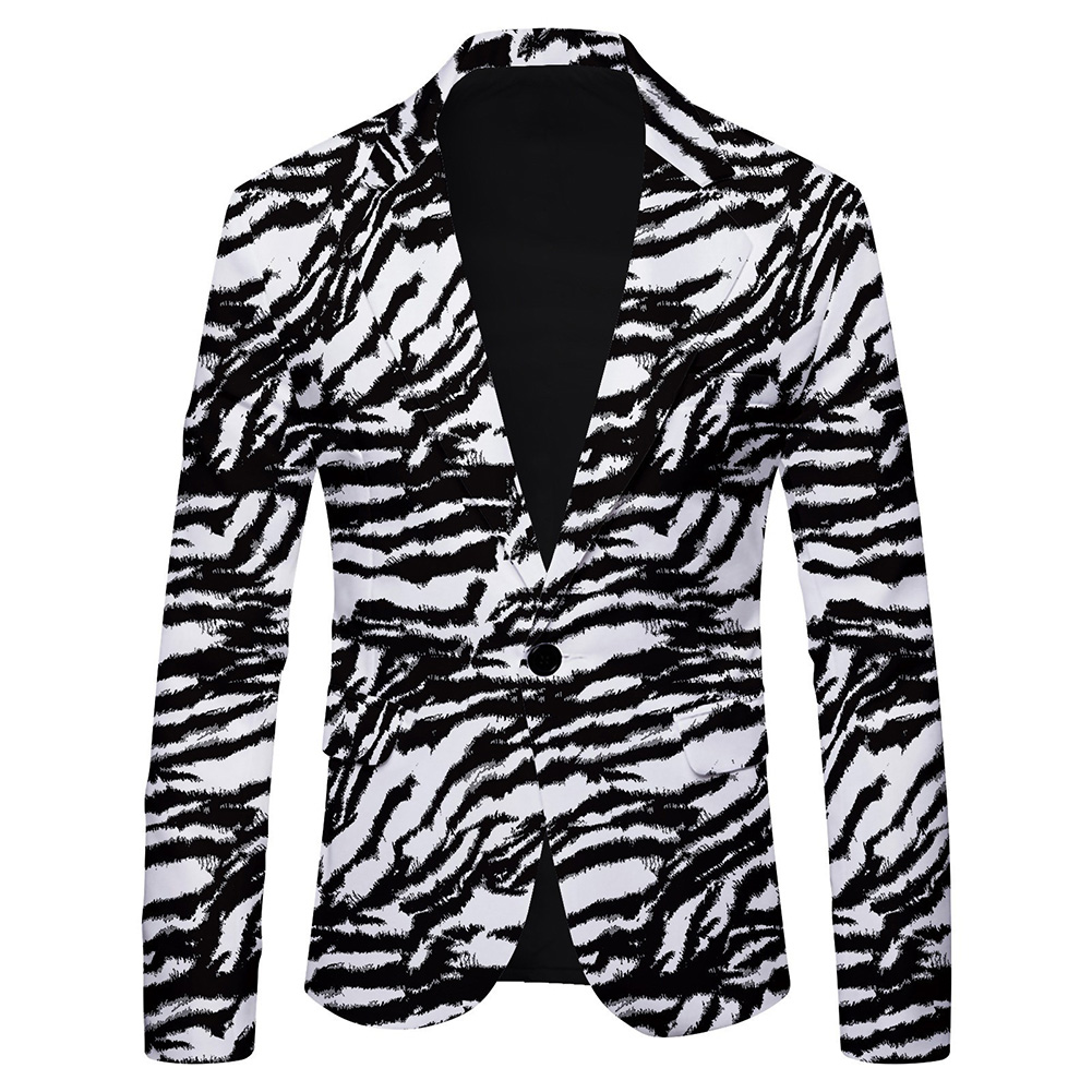 Men\'s Fashionable Printed Bla - Mens Formal Look 리뷰 및 가격