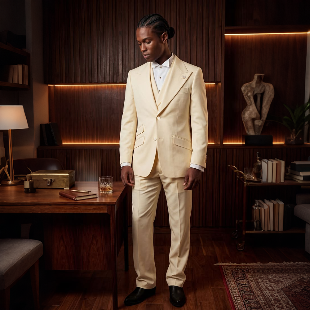 Formal Men's Cream 3Piece Suit - Men'S Formal Evening Wear 리뷰 및 가격