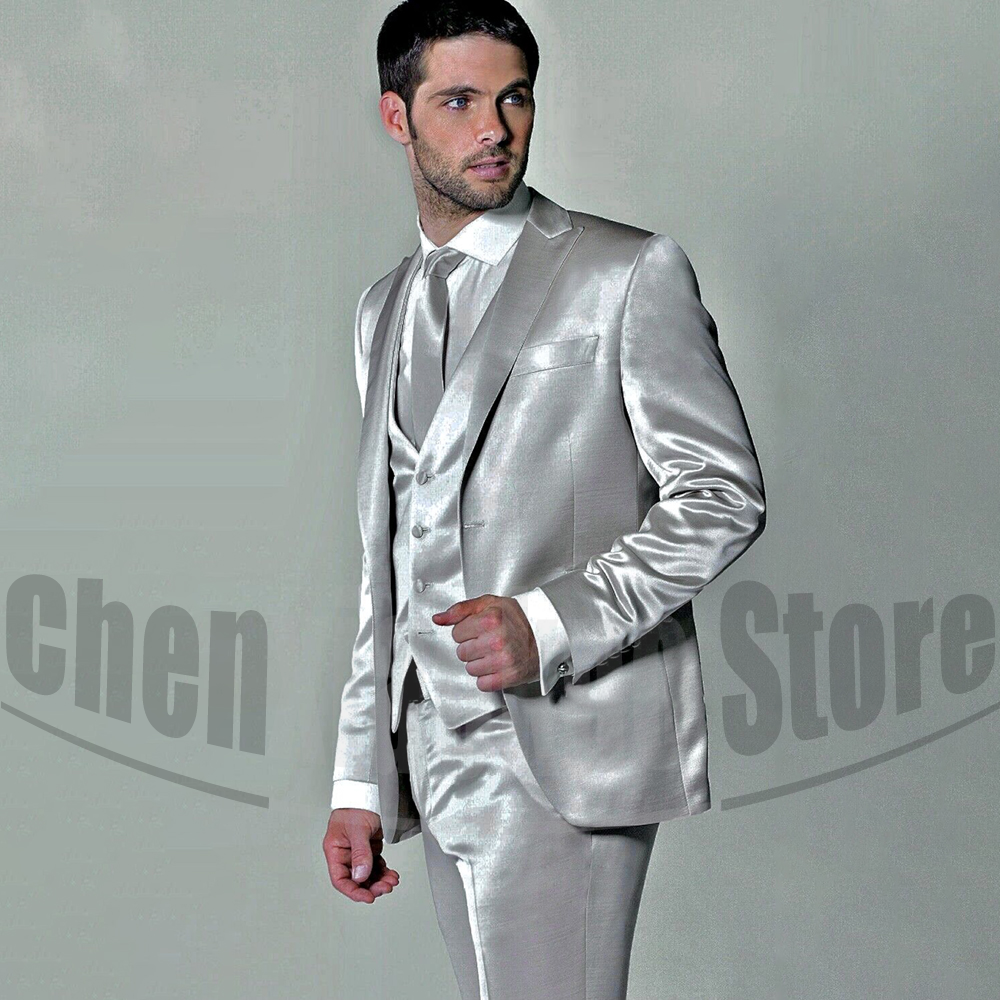 Men's Satin Three Piece Suit S - Men'S Formal Evening Wear 리뷰 및 가격