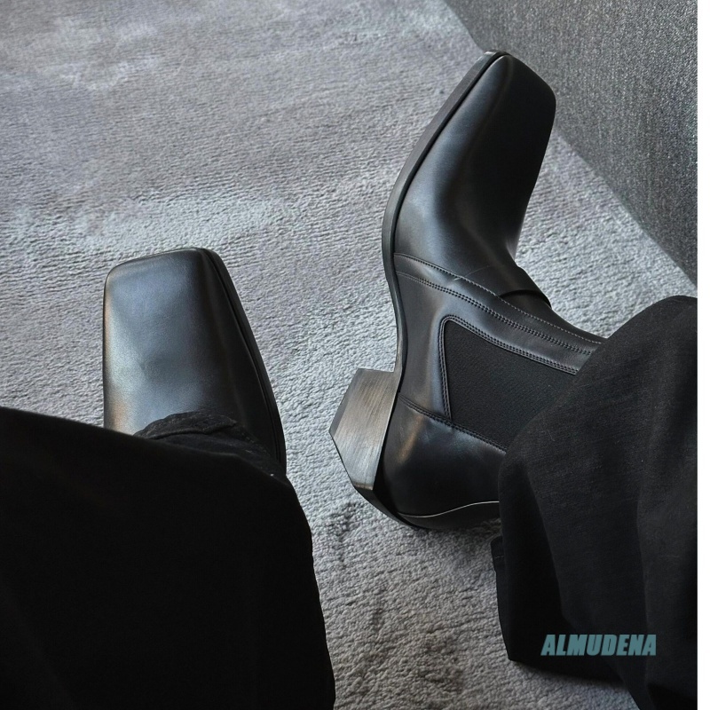 Square Toe Men's Black Leather - Men'S Formal Style 리뷰 및 가격