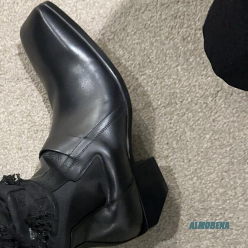 Square Toe Men's Black Leather - Men'S Formal Style 리뷰 및 가격
