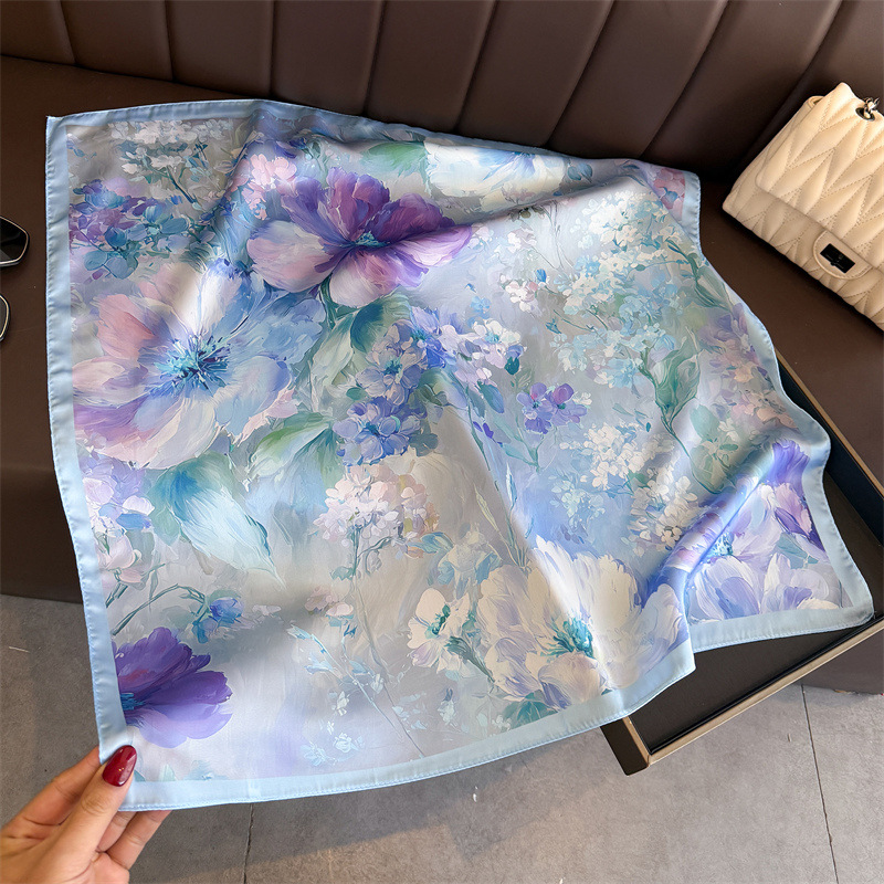 2026 New Floral Print Silk Squ - Silk Tie Woven 리뷰 및 가격