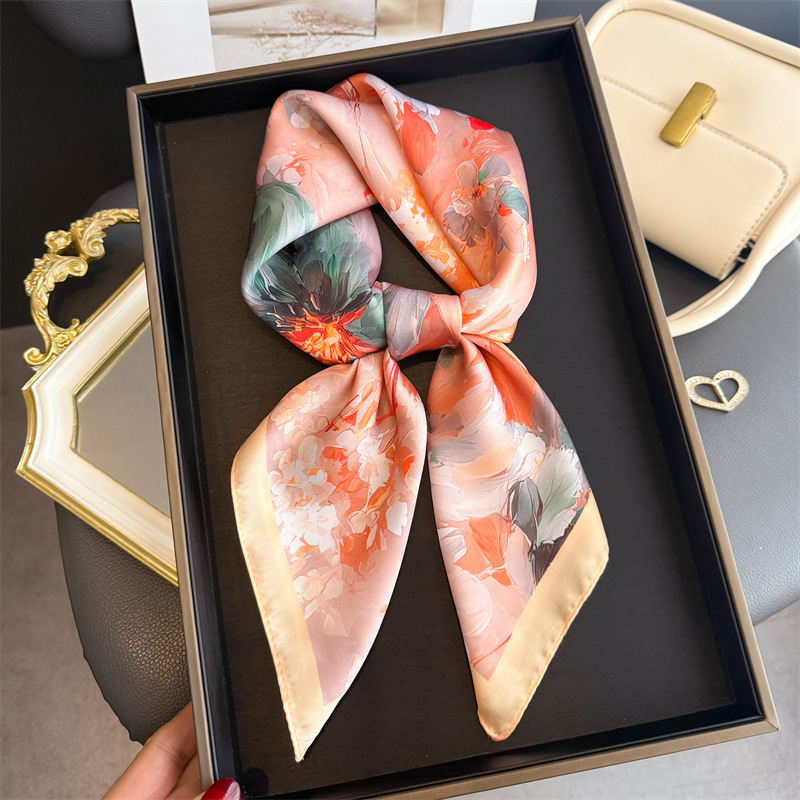 2026 New Floral Print Silk Squ - Silk Tie Woven 리뷰 및 가격