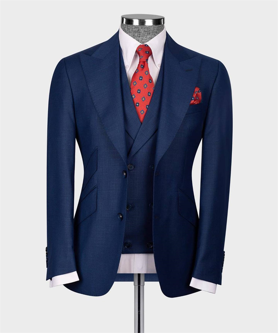 Elegant Navy Blue Classic Wedd - Elegant Formal Men'S Wear 리뷰 및 가격