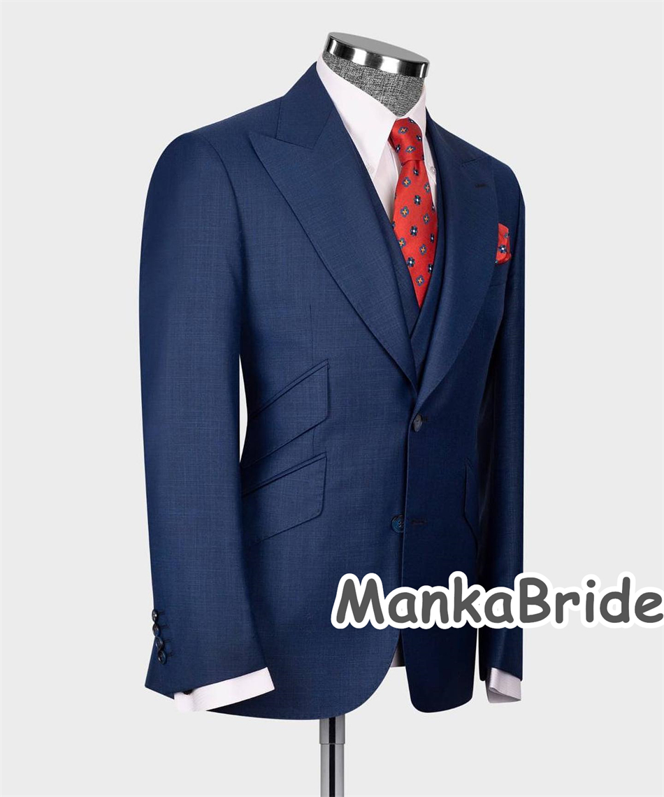 Elegant Navy Blue Classic Wedd - Elegant Formal Men'S Wear 리뷰 및 가격