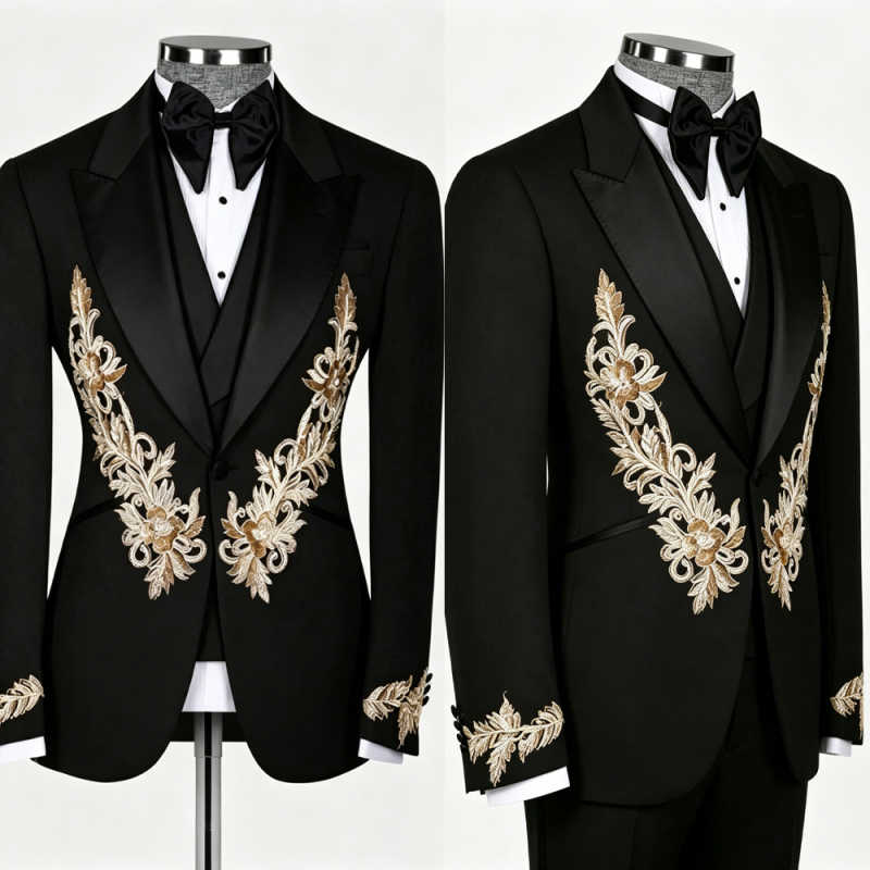 Formal Wedding Tuxedos Appliqu - Men'S Formal Evening Wear 리뷰 및 가격