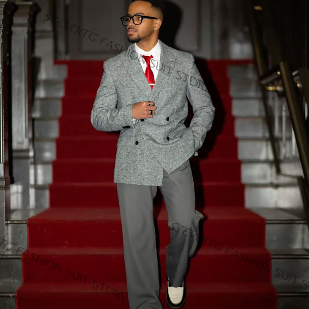 Casual Textured Men's Grey Dou - Men'S Formal Evening Wear 리뷰 및 가격