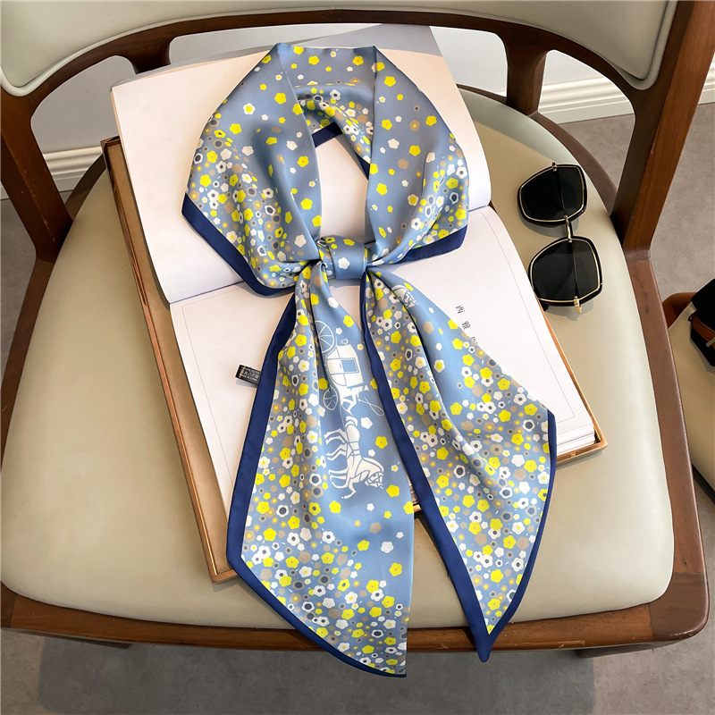Fashion Print Long Silk Scarf  - Silk Tie Woven 리뷰 및 가격