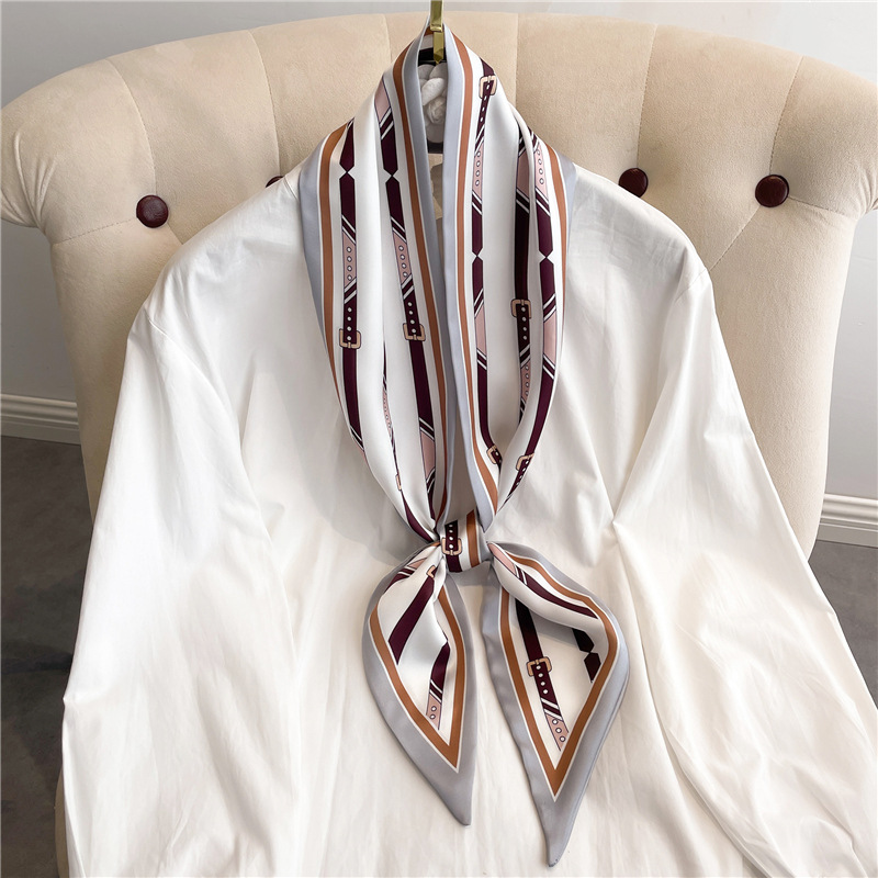 Fashion Print Long Silk Scarf  - Silk Tie Woven 리뷰 및 가격