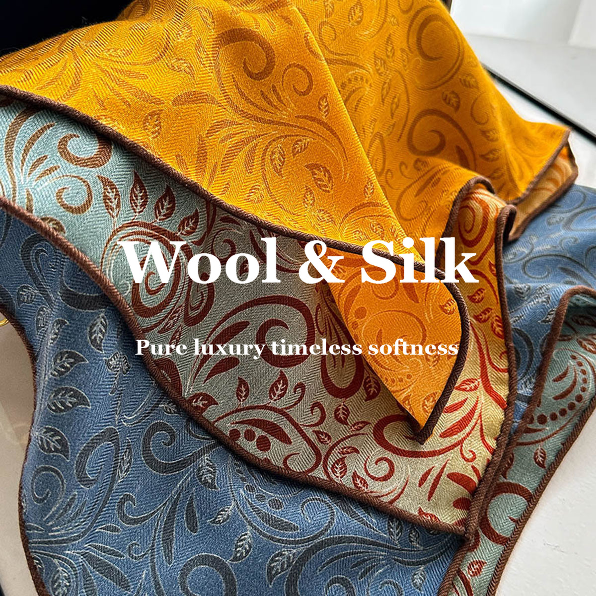 82% Wool 18% Real Silk Scarf N - Silk Tie Woven 리뷰 및 가격