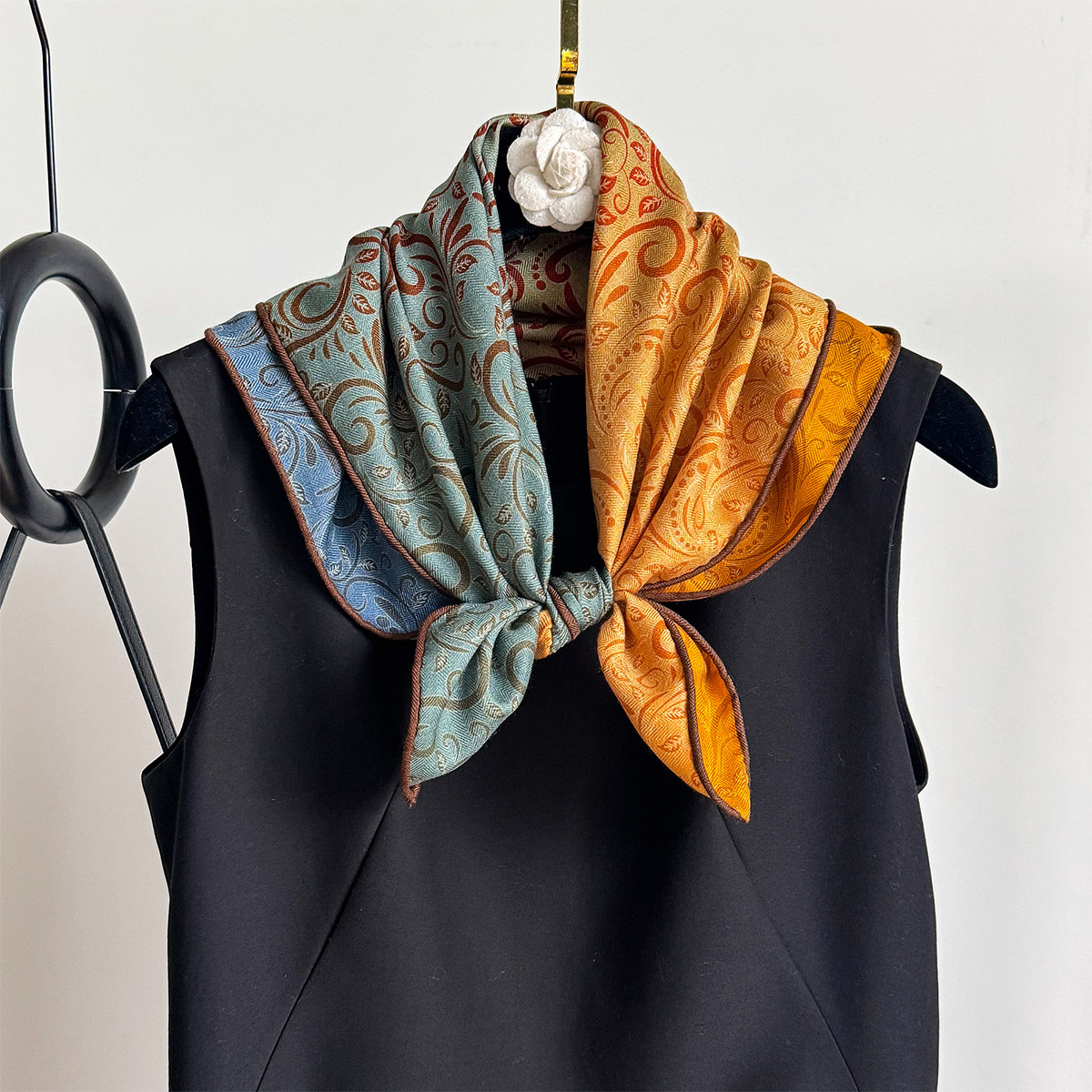 82% Wool 18% Real Silk Scarf N - Silk Tie Woven 리뷰 및 가격