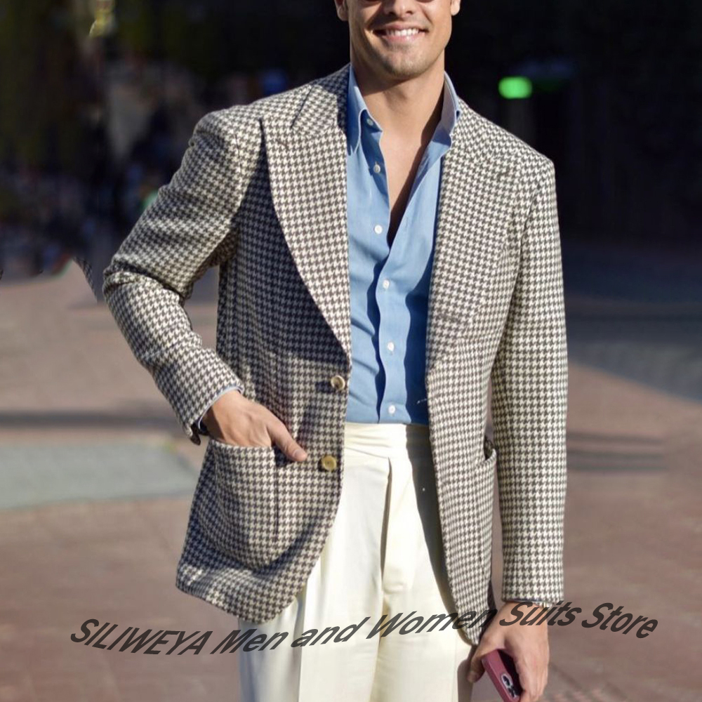 Light Grey Houndstooth Men's S - Mens Formal Look 리뷰 및 가격