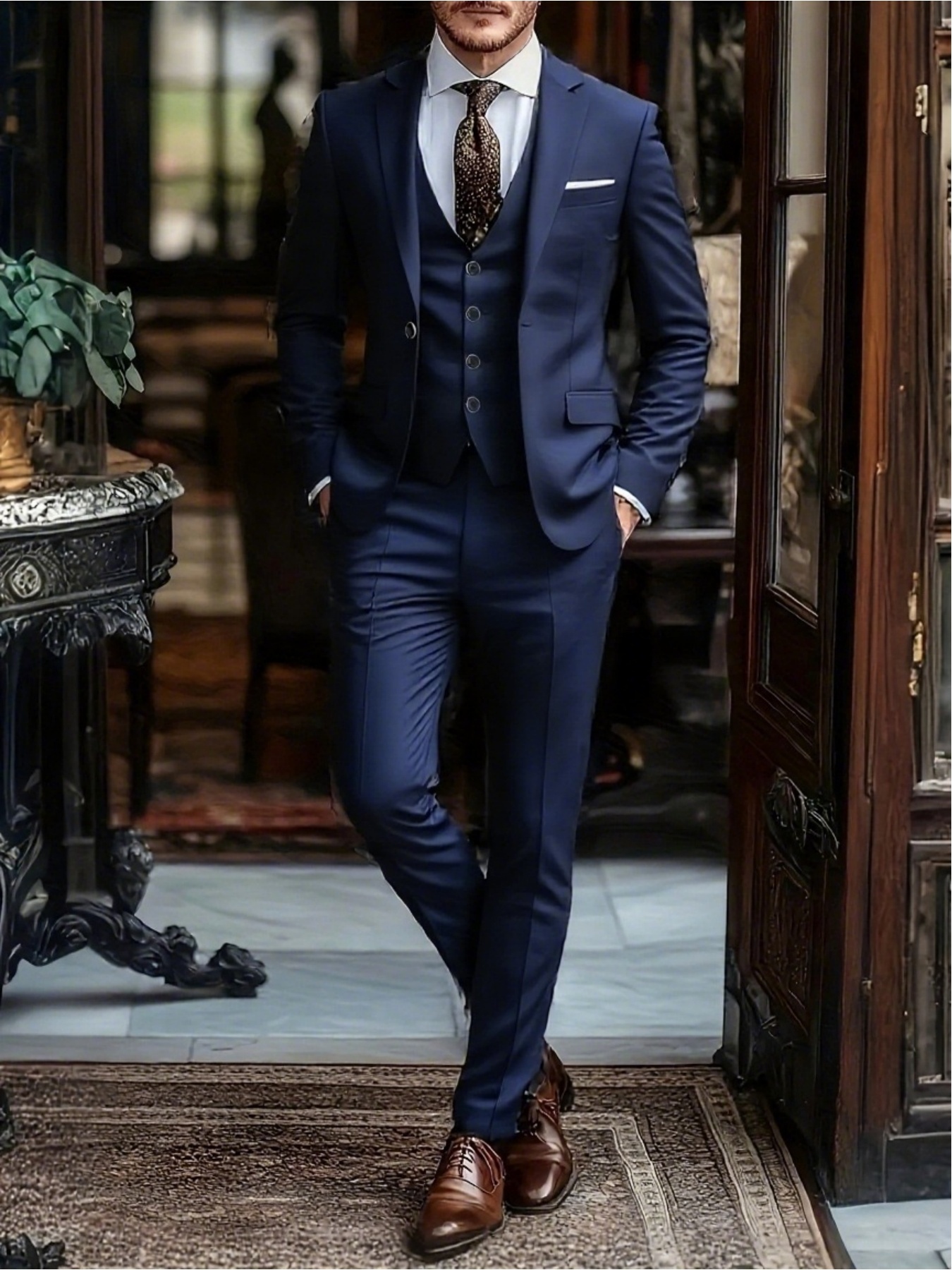 Men's Tailored Look 3-Piece Su - Mens Formal Look 리뷰 및 가격