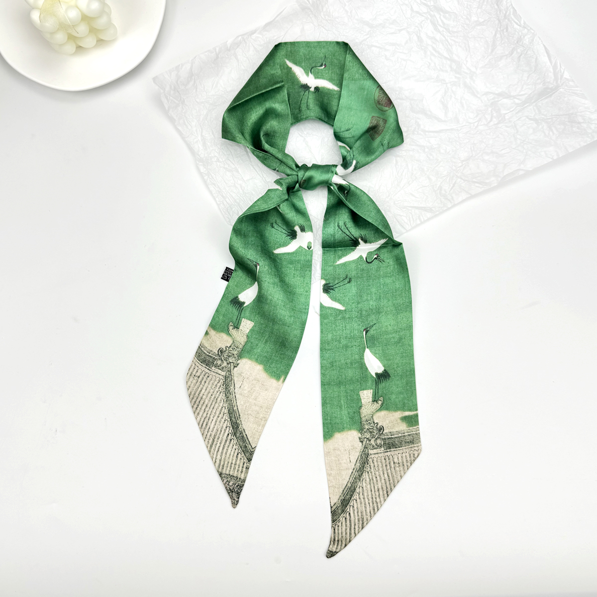 New Ribbon Silk Long Scarf Wom - Silk Tie Woven 리뷰 및 가격