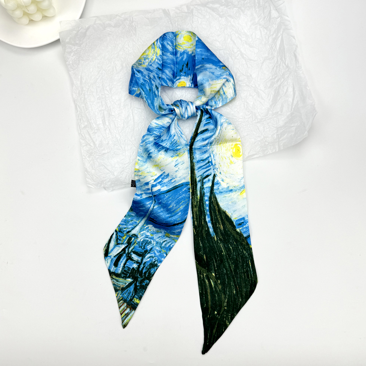 New Ribbon Silk Long Scarf Wom - Silk Tie Woven 리뷰 및 가격