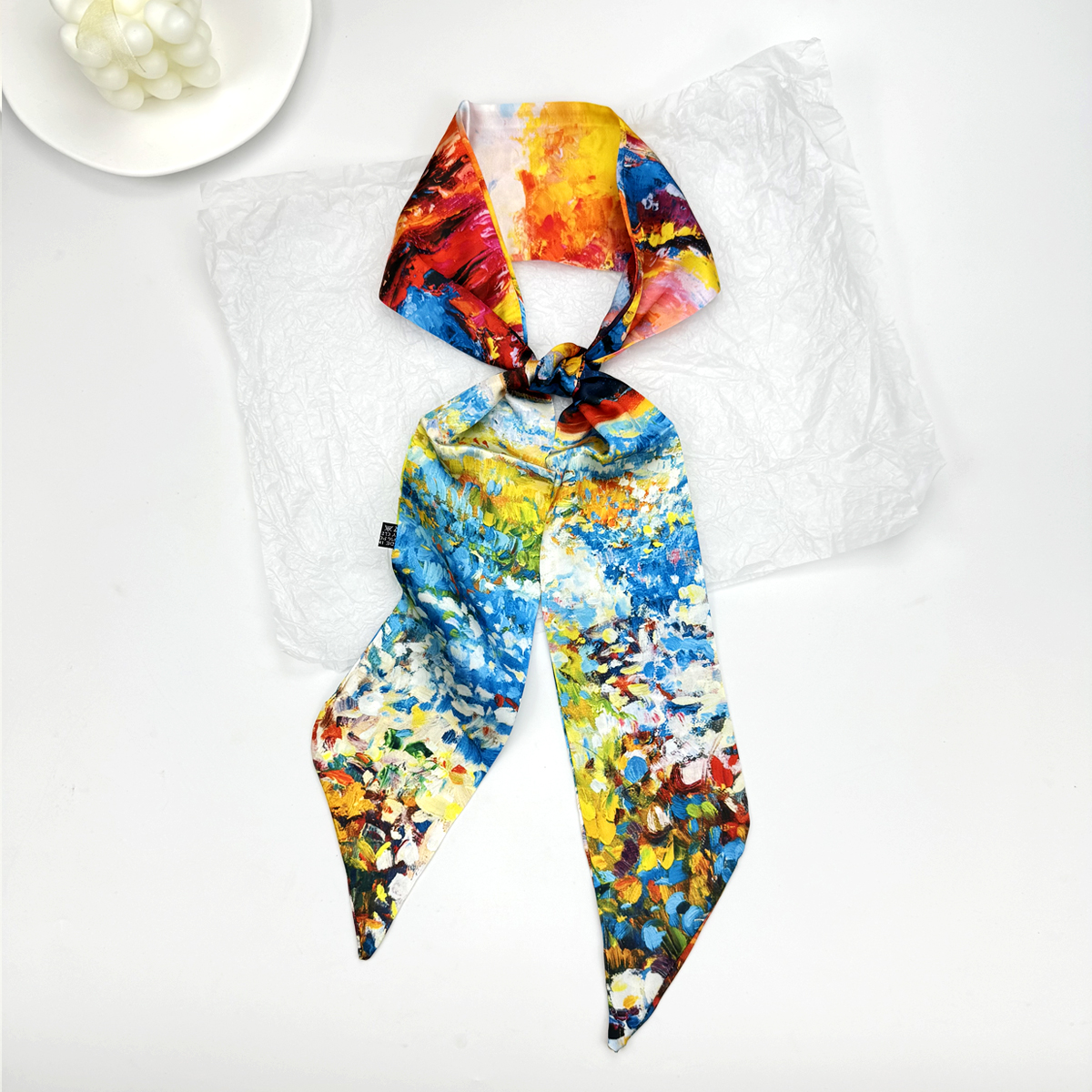 New Ribbon Silk Long Scarf Wom - Silk Tie Woven 리뷰 및 가격