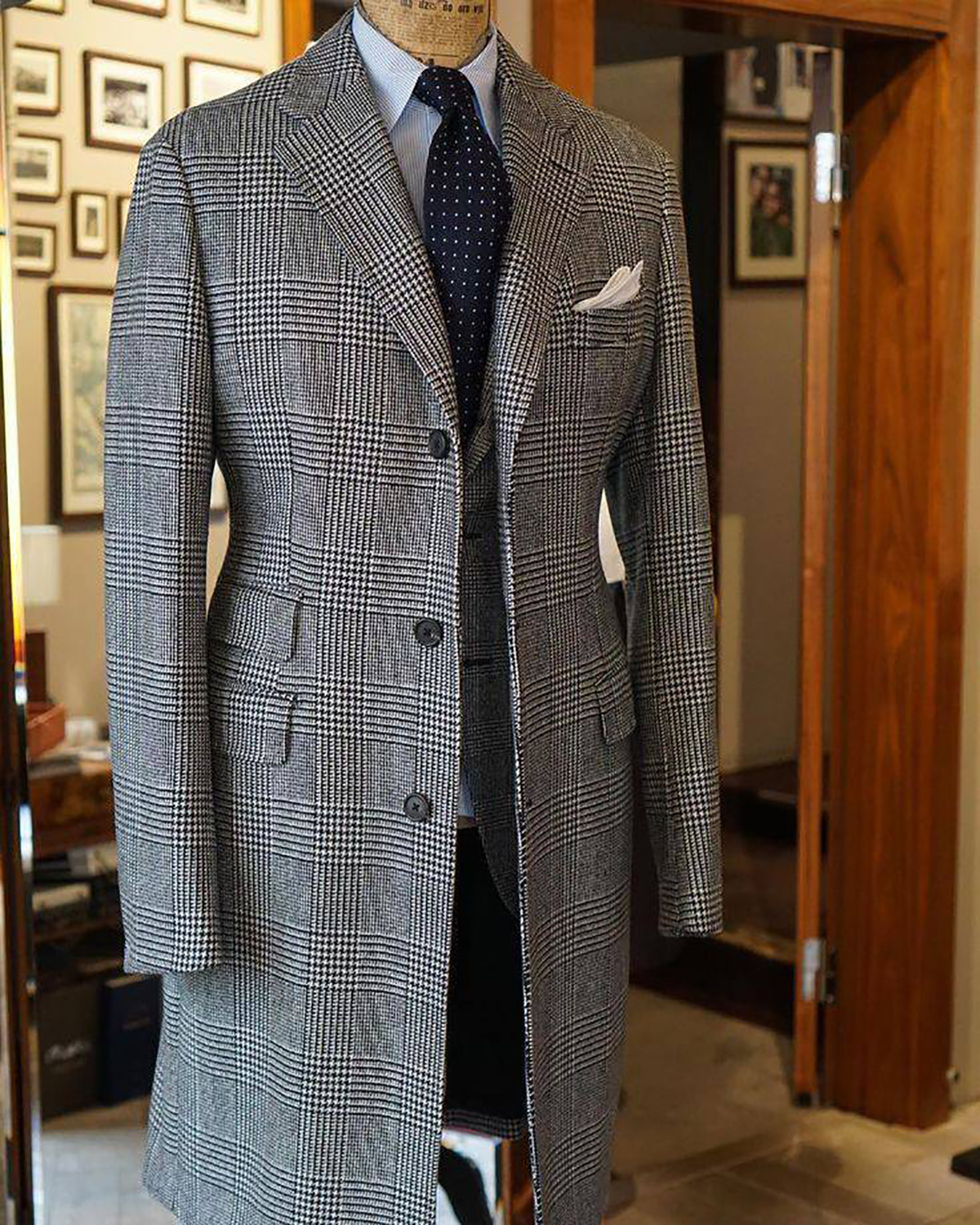 Plaid Woolen Overcoat Jacket F - Men'S Formal Wear In Winter 리뷰 및 가격