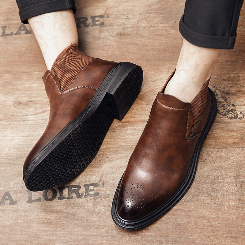 High-top leather shoes are ver - Men'S Formal Style 리뷰 및 가격