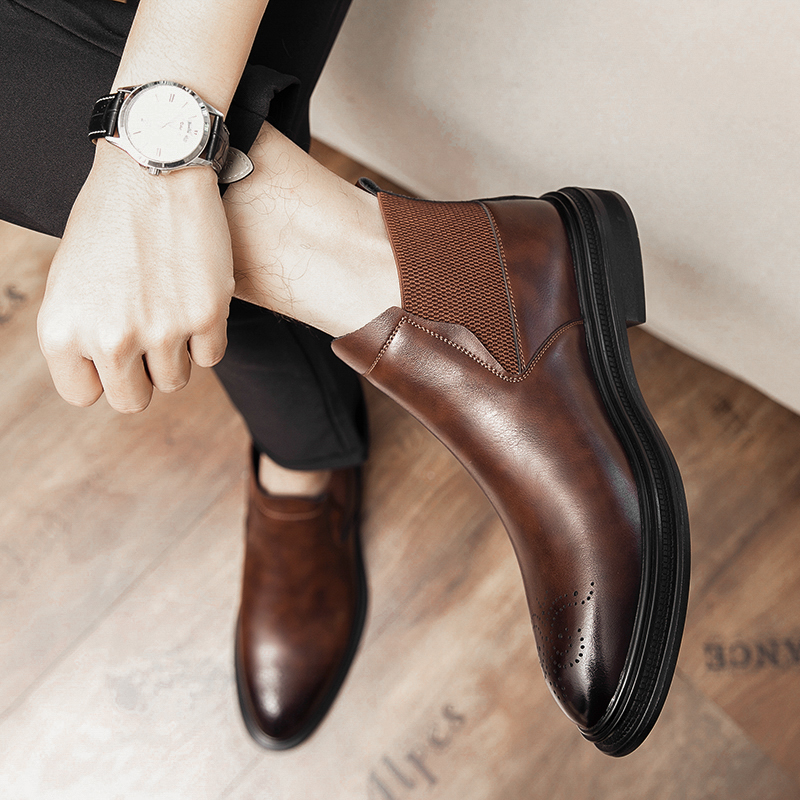 High-top leather shoes are ver - Men'S Formal Style 리뷰 및 가격