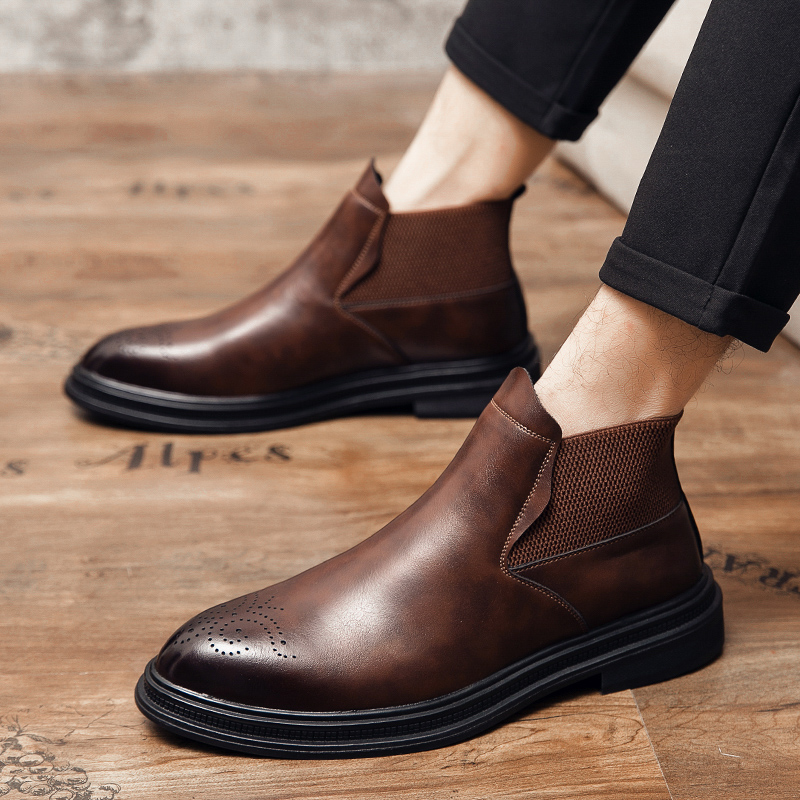 High-top leather shoes are ver - Men'S Formal Style 리뷰 및 가격