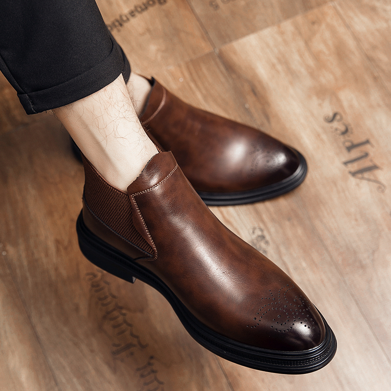 High-top leather shoes are ver - Men'S Formal Style 리뷰 및 가격