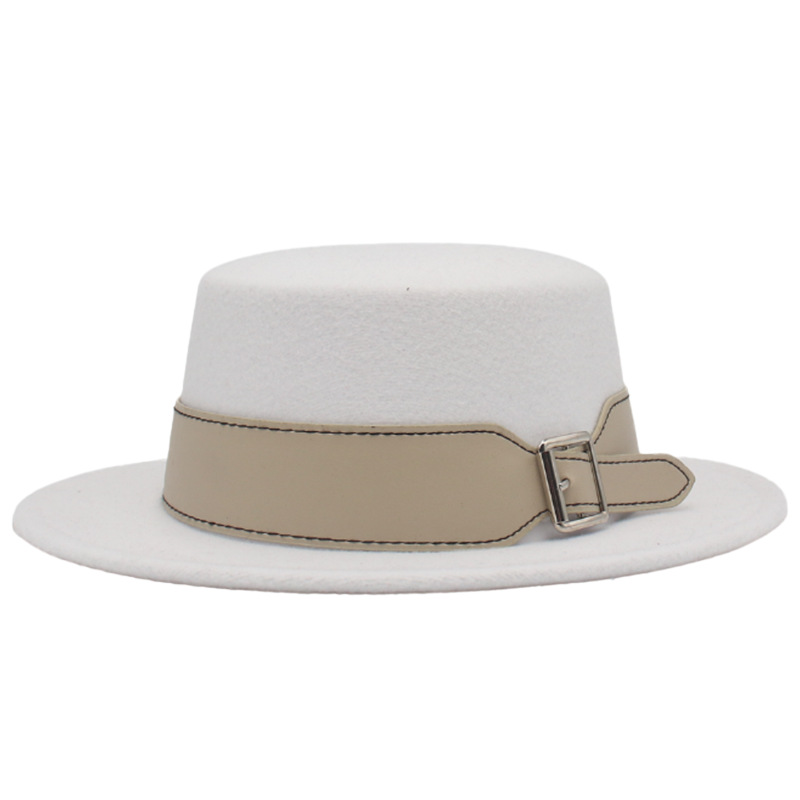 Felt Flat Top Fedora Hat with  - Mens Formal Look 리뷰 및 가격