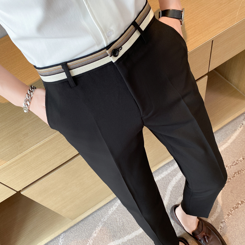 Fashion Waist Stripes Suit Pan - Men'S Formal Style 리뷰 및 가격