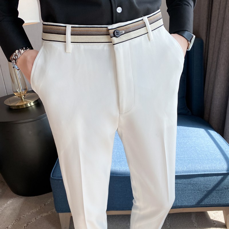 Fashion Waist Stripes Suit Pan - Men'S Formal Style 리뷰 및 가격