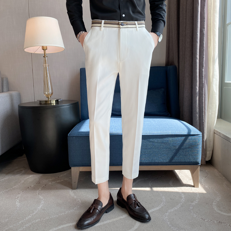 Fashion Waist Stripes Suit Pan - Men'S Formal Style 리뷰 및 가격