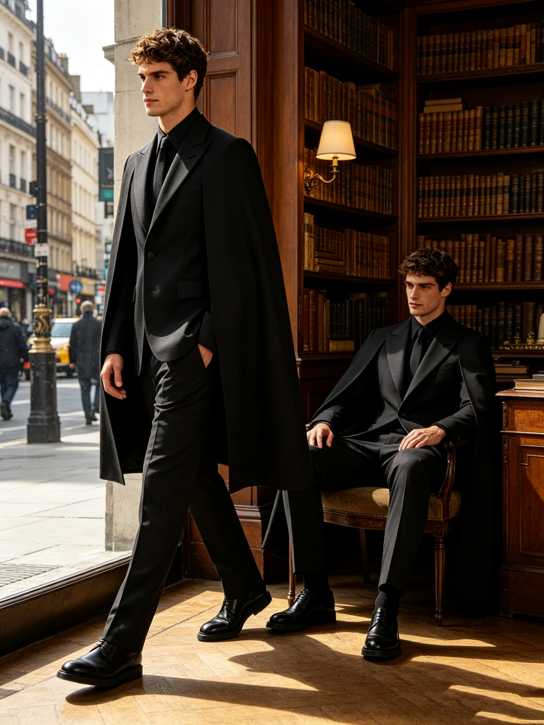 Designer Black Wrap Men Suit S - Men Formal Wear With Coat 리뷰 및 가격