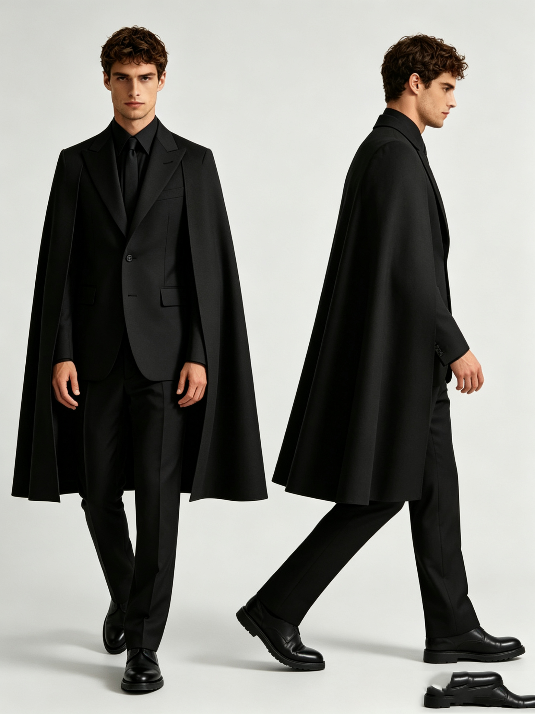 Designer Black Wrap Men Suit S - Men Formal Wear With Coat 리뷰 및 가격