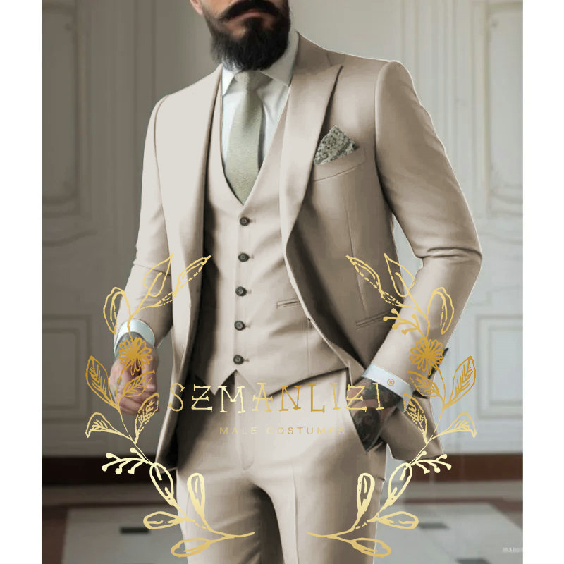 Light green Suits Men Suits 3  - Men Formal Wear With Coat 리뷰 및 가격