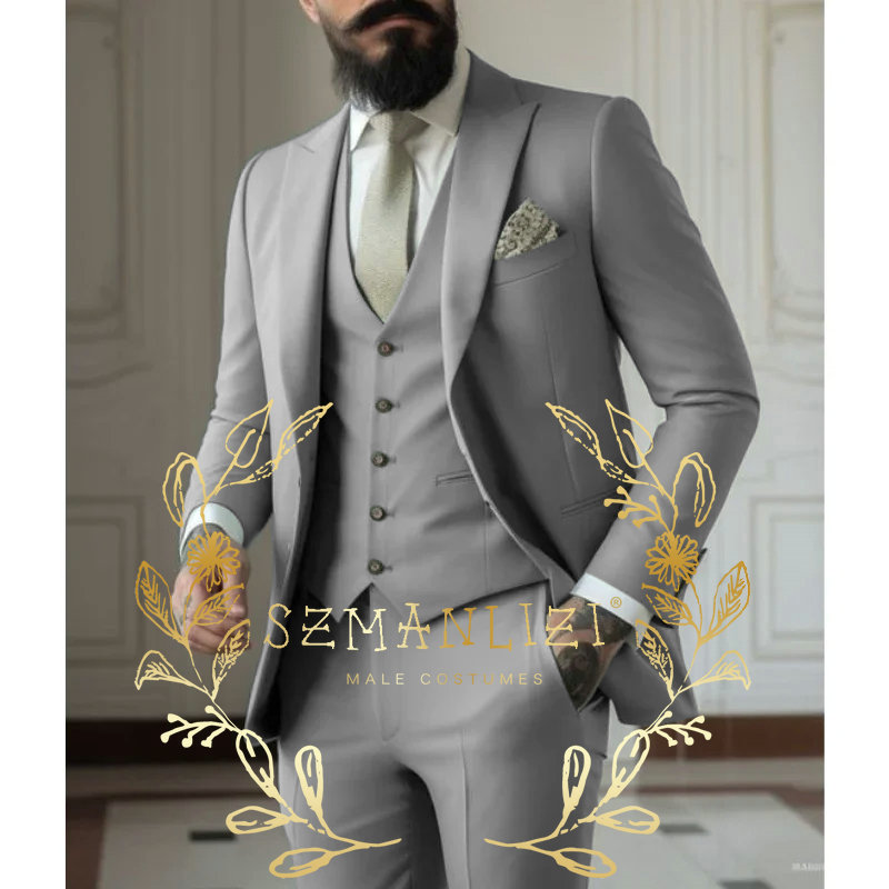 Light green Suits Men Suits 3  - Men Formal Wear With Coat 리뷰 및 가격