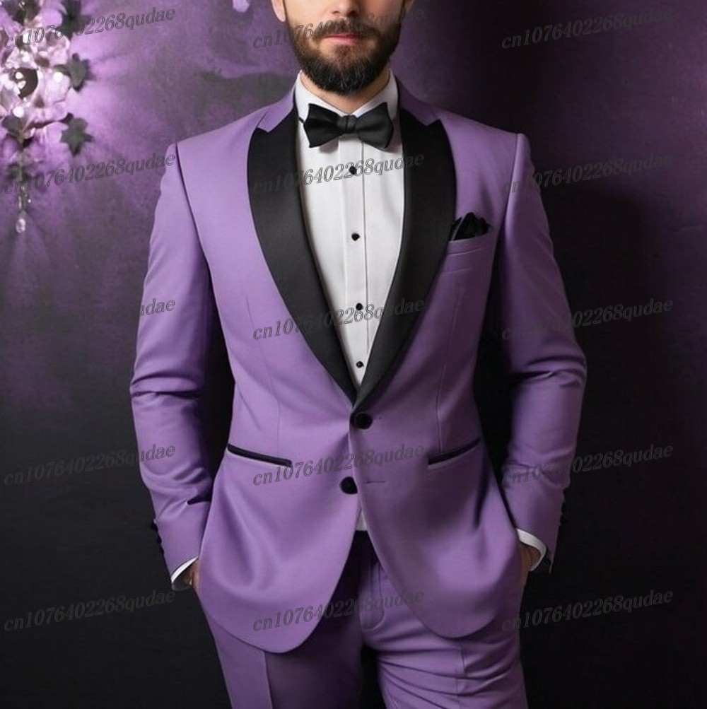 Black Collar Light Purple Form - Men Formal Wear Purple 리뷰 및 가격