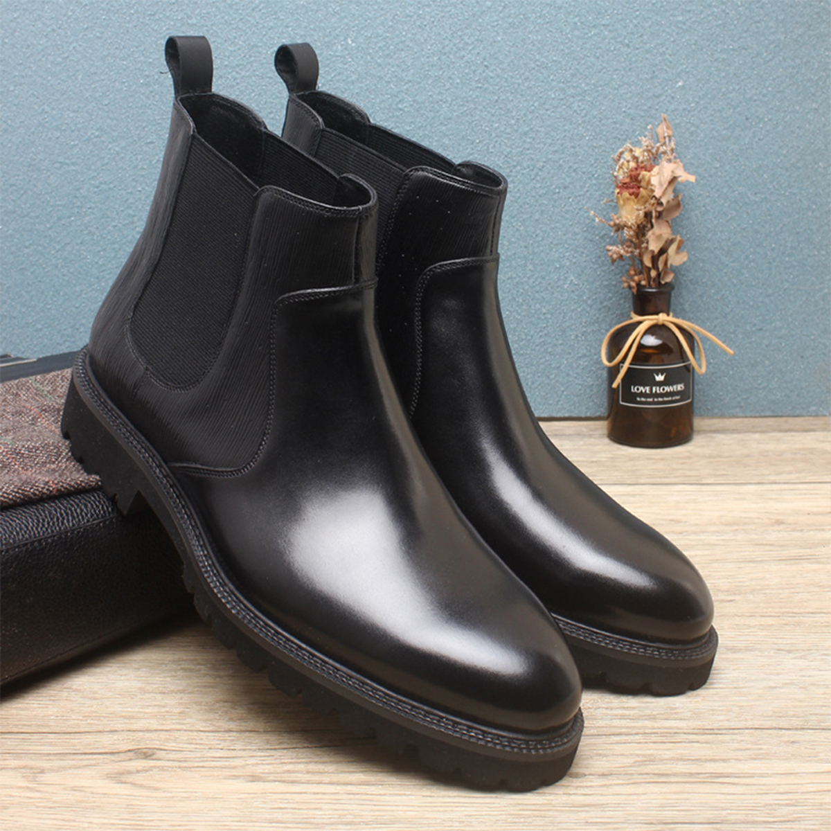 Men's Brown Leather Chelsea An - Men'S Formal Wear In Winter 리뷰 및 가격