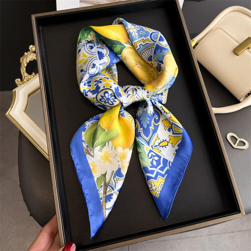 2026 New Fruit Print Silk Squa - Silk Tie Woven 리뷰 및 가격