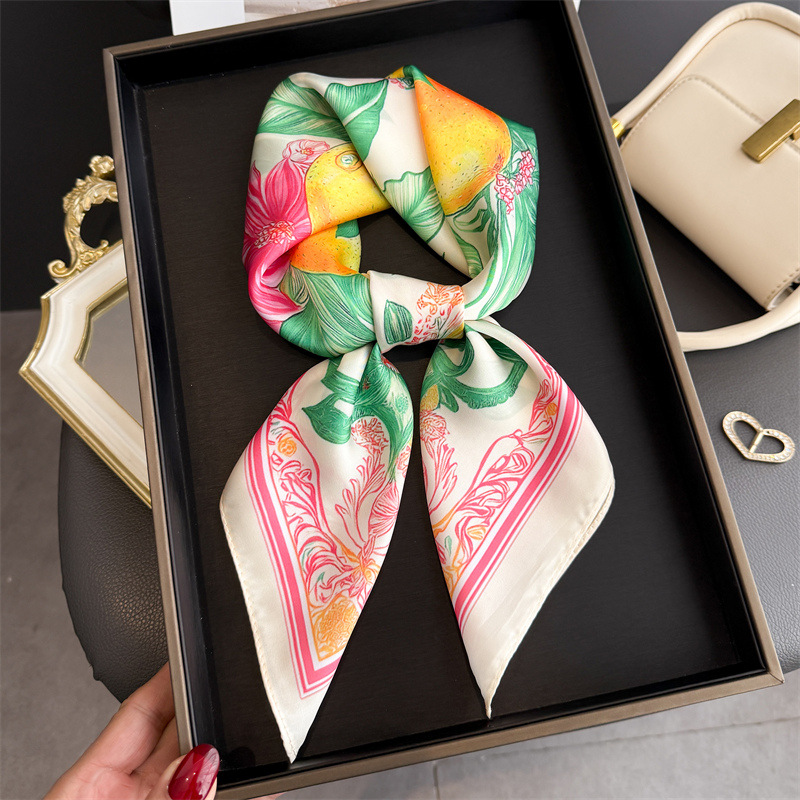 2026 New Fruit Print Silk Squa - Silk Tie Woven 리뷰 및 가격