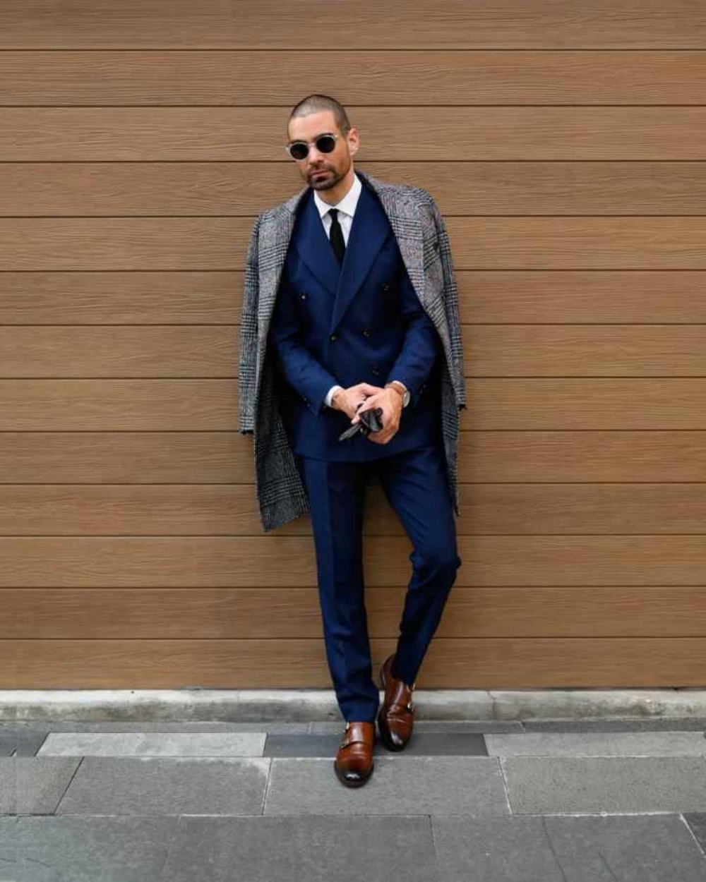 Modern Grid Woolen Blend Men O - Men'S Formal Wear In Winter 리뷰 및 가격