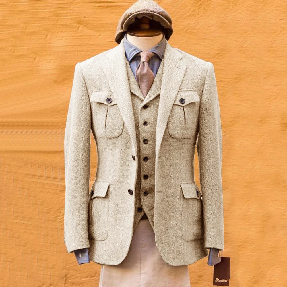 Men's Suit Herringbone Formal  - Mens Formal Look 리뷰 및 가격