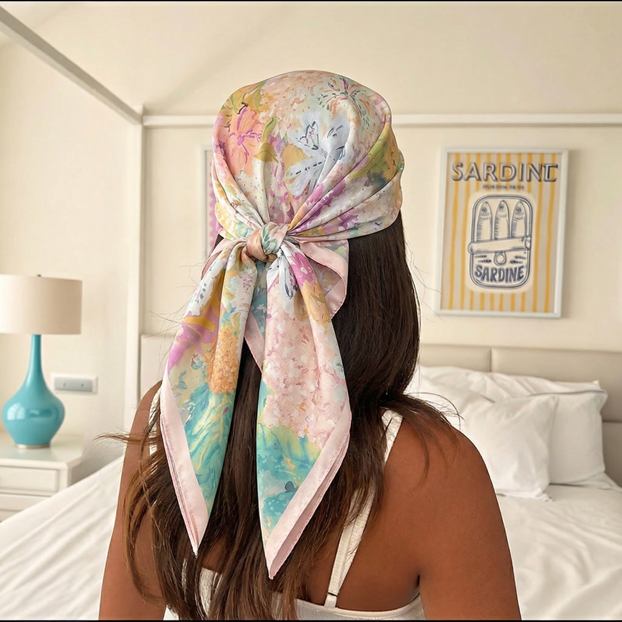 70*70cm Square Silk Scarf for  - Silk Tie Woven 리뷰 및 가격