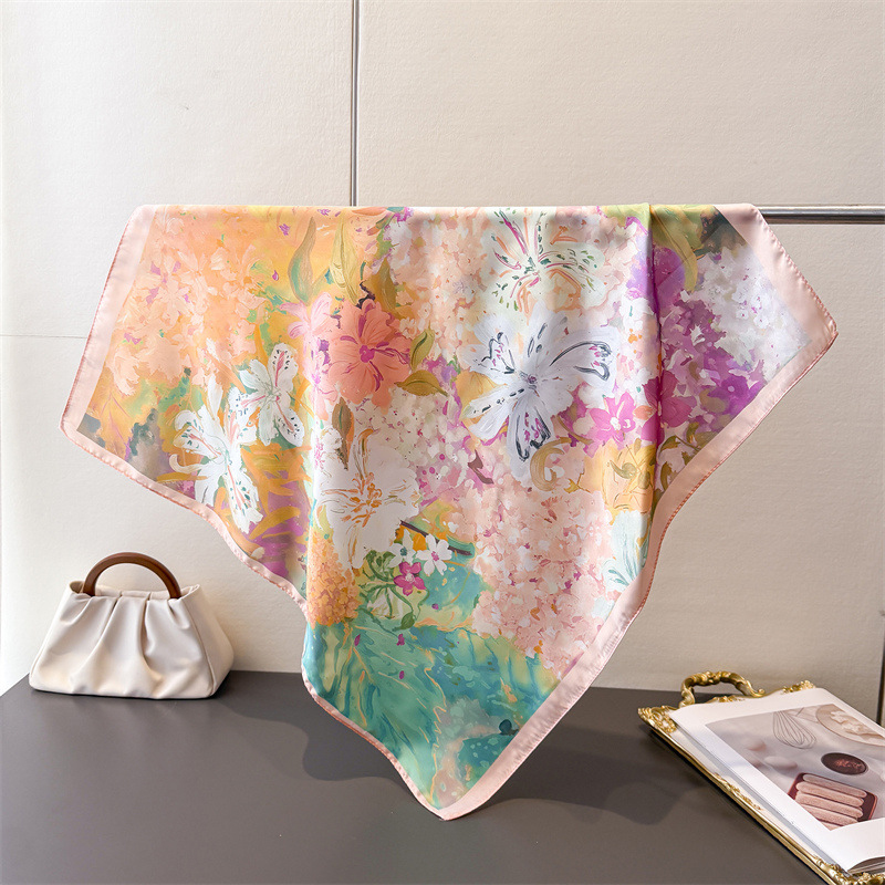 70*70cm Square Silk Scarf for  - Silk Tie Woven 리뷰 및 가격