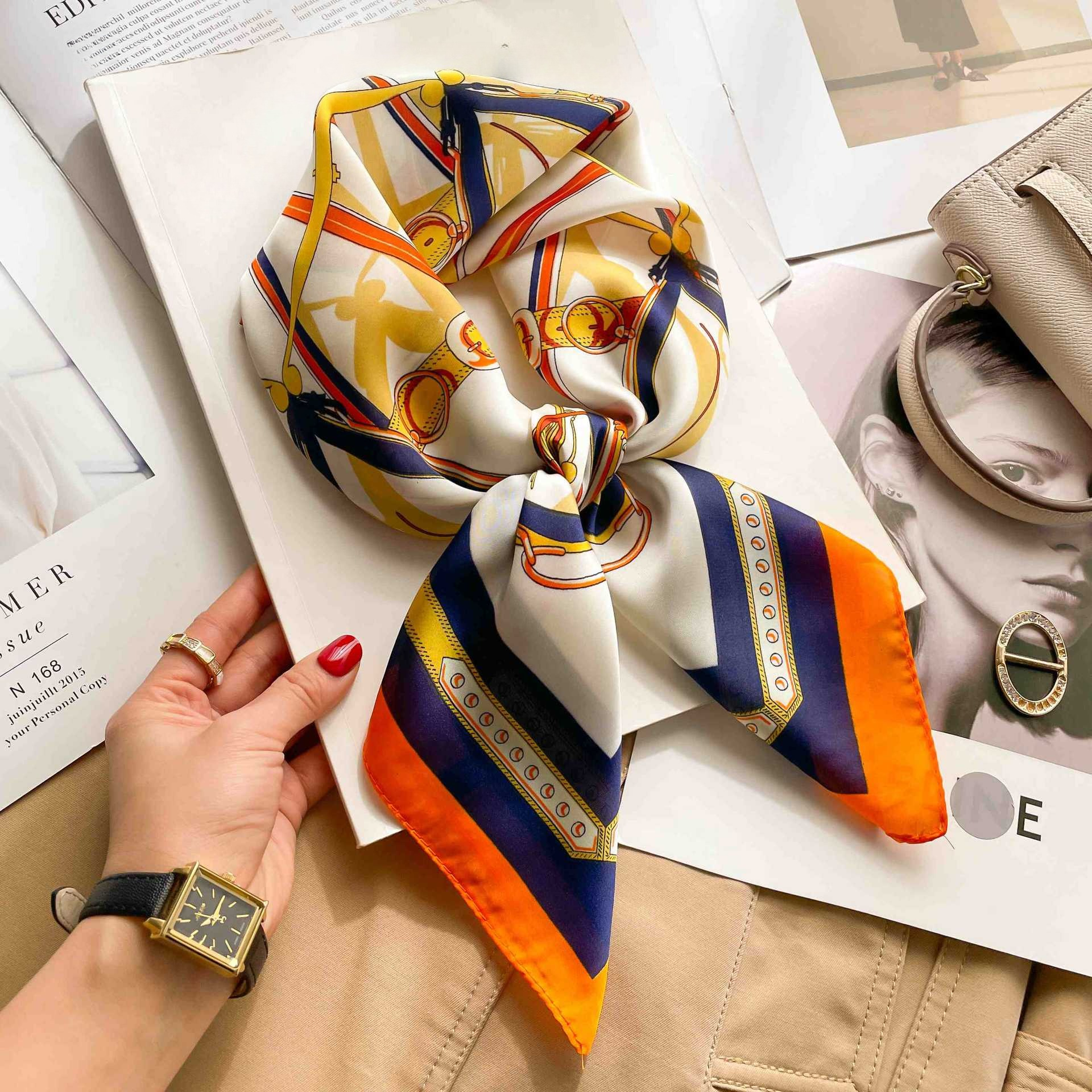 70cm Luxury Belt Print Silk Sq - Silk Tie Woven 리뷰 및 가격
