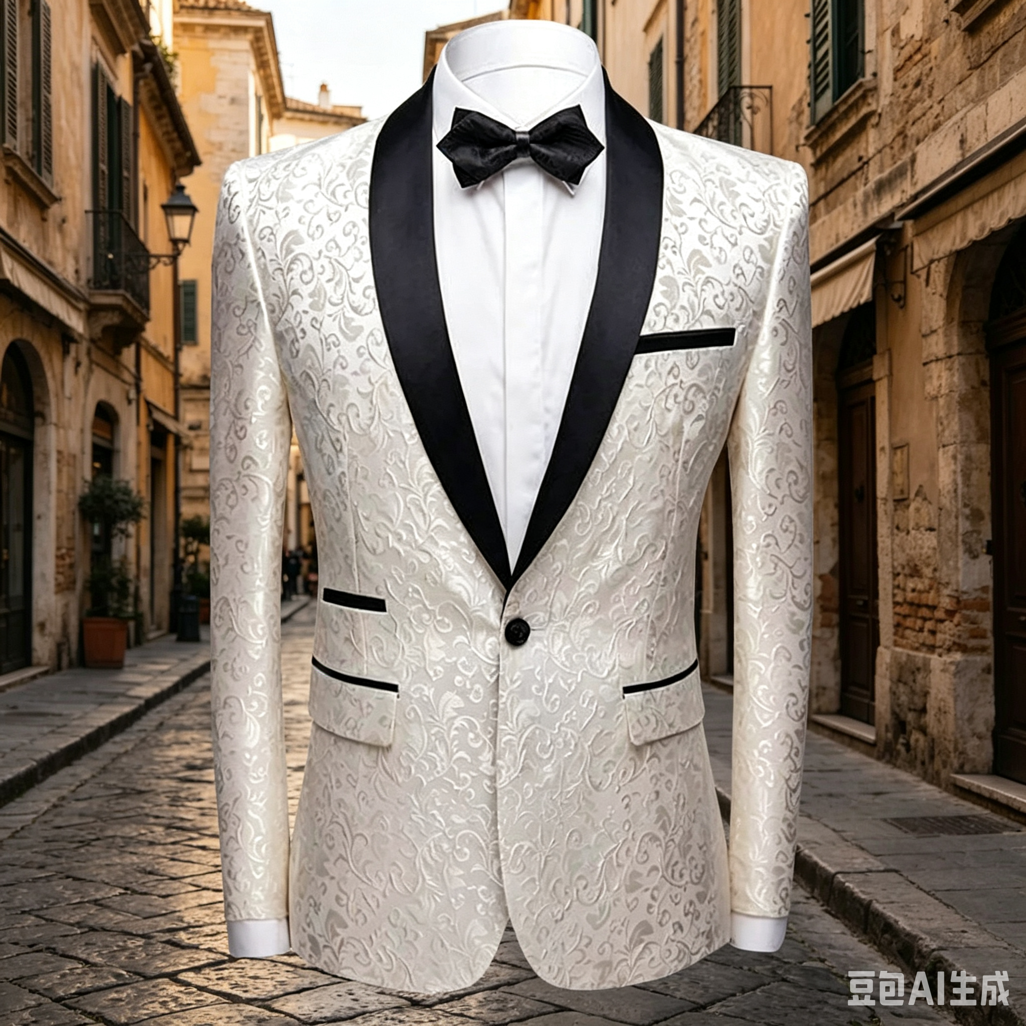 White Jacquard Wedding Men Sui - Men Formal Wear With Coat 리뷰 및 가격