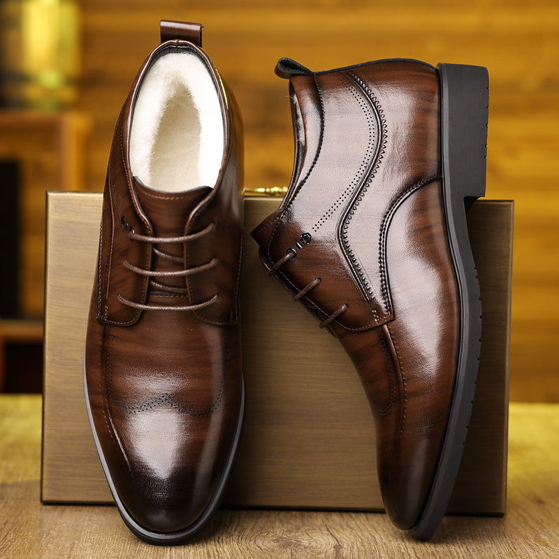 Men's Winter Leather Shoes Vel - Men'S Formal Wear In Winter 리뷰 및 가격