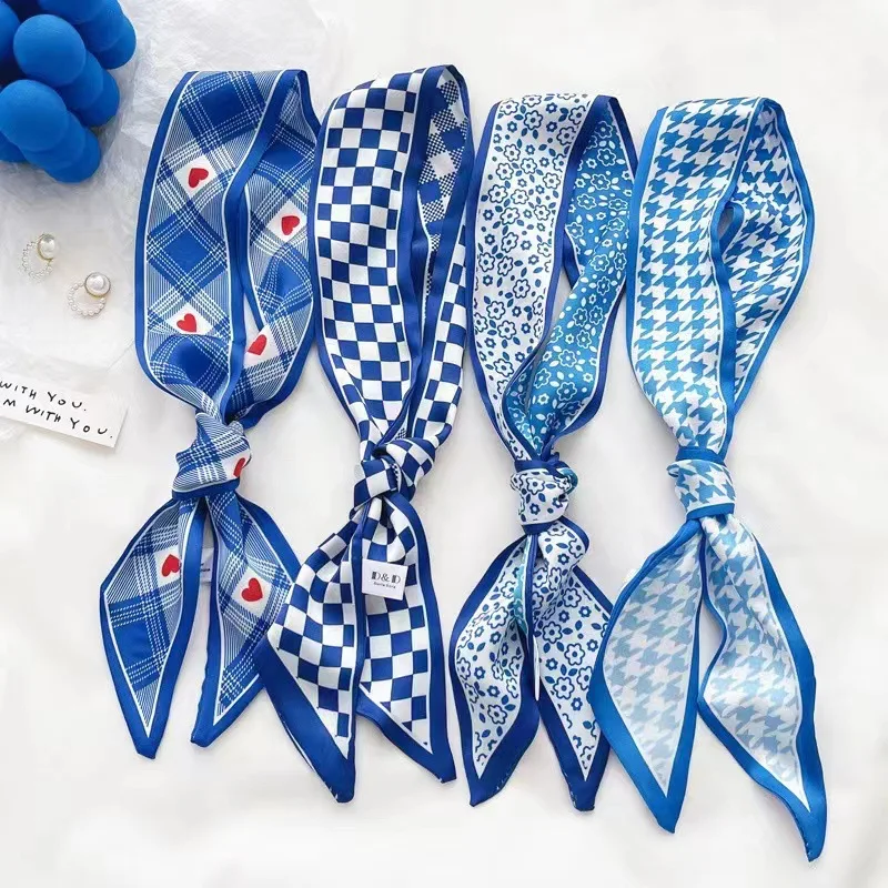 Klein blue silk scarf new chec - Silk Tie Woven 리뷰 및 가격