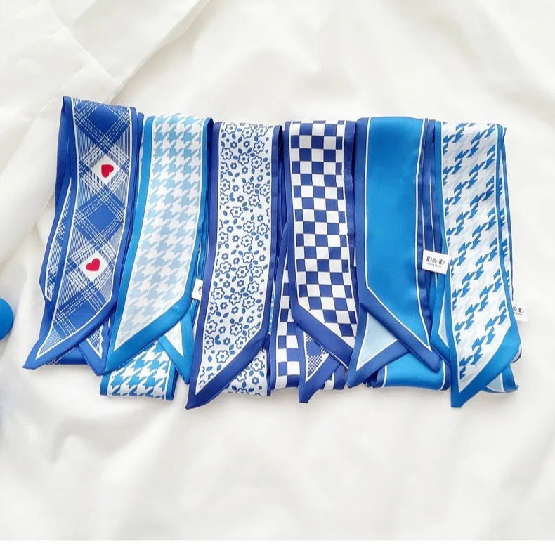 Klein blue silk scarf new chec - Silk Tie Woven 리뷰 및 가격