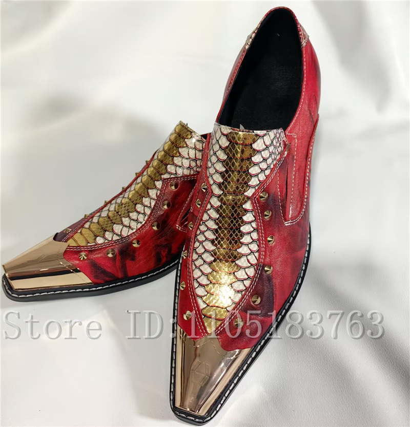 Baroque Style Red Snake Print  - Men'S Formal Style 리뷰 및 가격