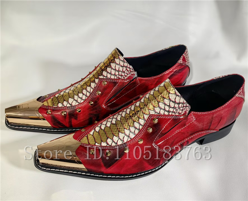 Baroque Style Red Snake Print  - Men'S Formal Style 리뷰 및 가격